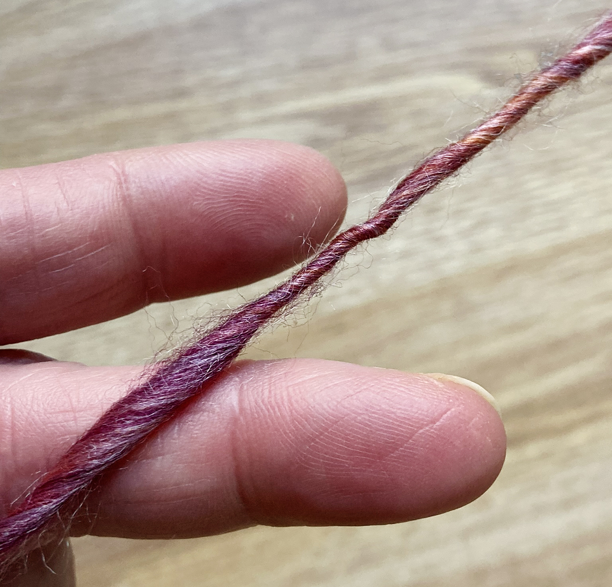 Yarn Hack? Turn a strand of worsted weight yarn into chunky yarn